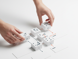 Abstracte softwarearchitectuur met lagen en verbindingen