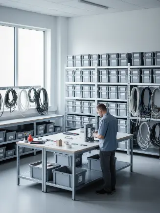 Werkplaats met organisatie en structuur
